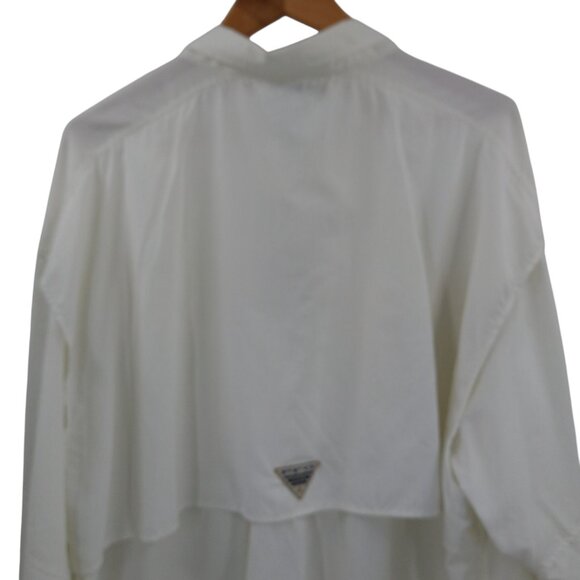 Columbia PFG White Long Sleeve Button Down Vented Fishing Shirt Size XXL Mens - Picture 8 of 10